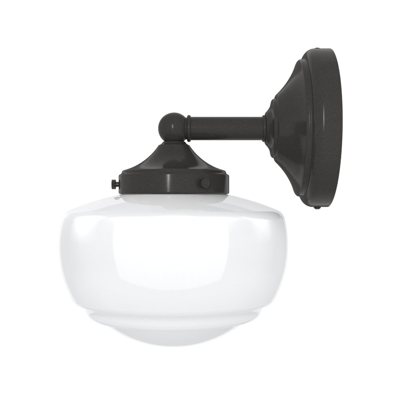 Hunter Saddle Creek 1 Light Sconce Wall Light Fixture, Cased White, Noble Bronze