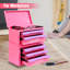 12.6" Stackable 5-Drawer Desktop Storage Cabinet, Pink-Purple 2+3 Layer Desk Organizer for Stationery & Cosmetics