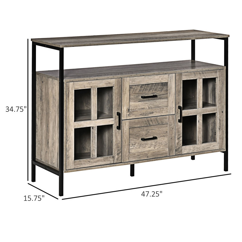 Buffet avec tablettes réglables