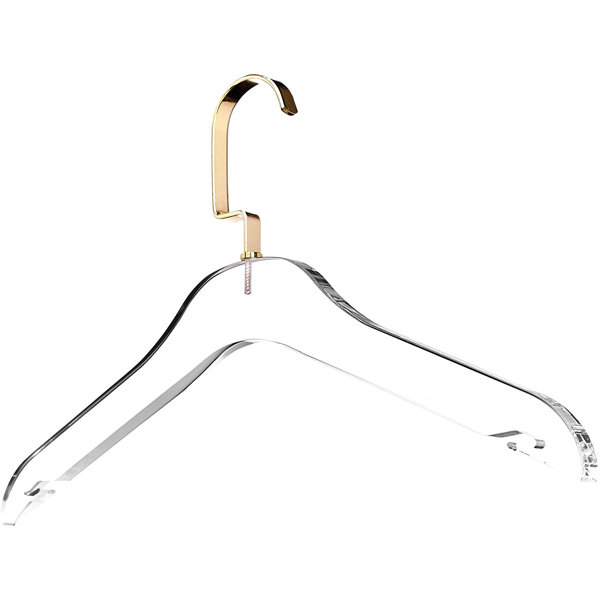 20PCS Clear Acrylic Hangers Plastic Glitter Clothes Hangers Non
