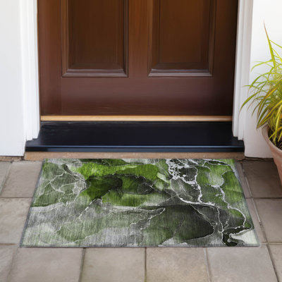 Kyrie Washable Abstract Indoor / Outdoor Rug