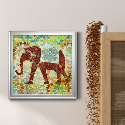 Bali Elephant - peinture sur toile encadrée