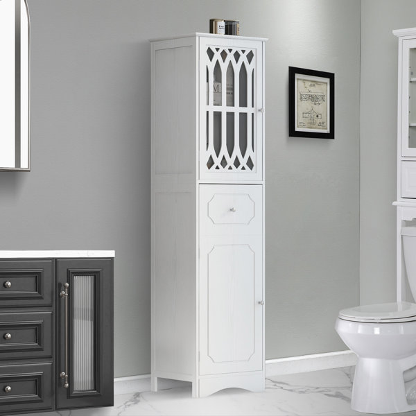 Bathroom Meshed Tall Cabinet