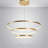 Ultra Modern Large Halo Led Ring Chandelier Brushed Brass 39"-626700050