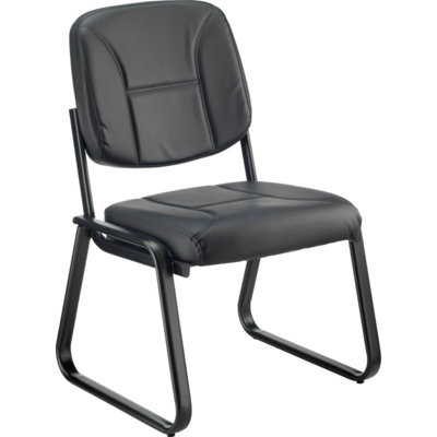 Chaise de salle d'attente en vinyle l 23 po avec structure en métal