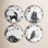 Ensemble de 4 assiettes décoratives Lenox Vintage Halloween Haunted
