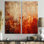 Orange Chaos Collage III - art mural orange sur toile