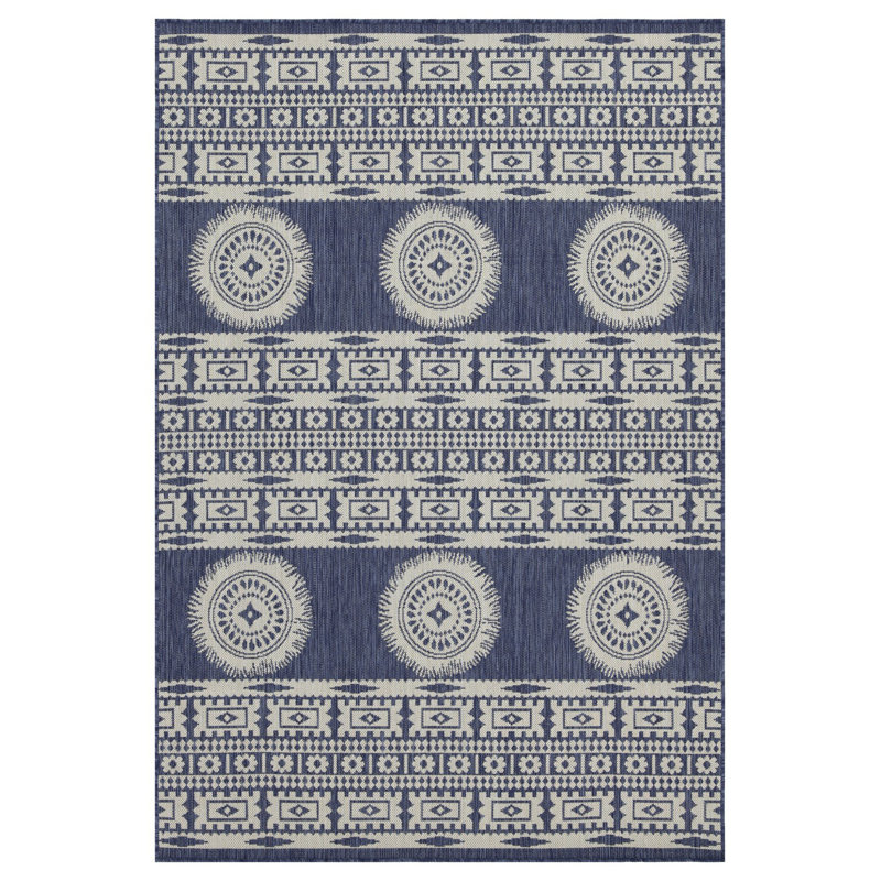 Sunshine Silver Indoor/outdoor Area Rug, 5 Ft. 3 In. X 7 Ft. 3 In. - Flatweave Polypropylene Rug For High-traffic Areas