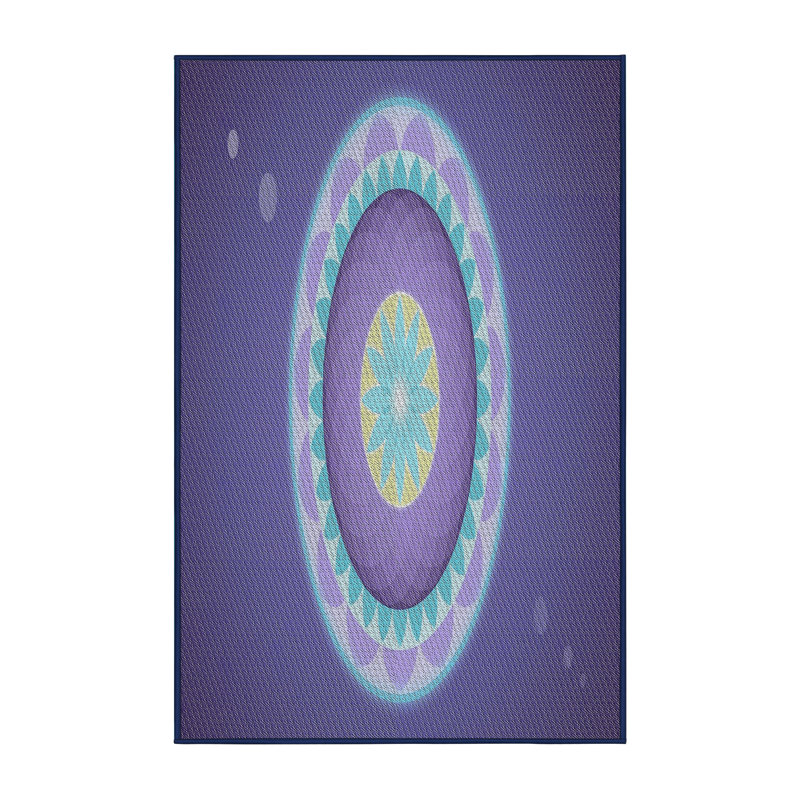 Tapis mauve à métier motorisée, Rectangle 6 pi x 9 pi
