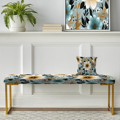Banc rembourré or