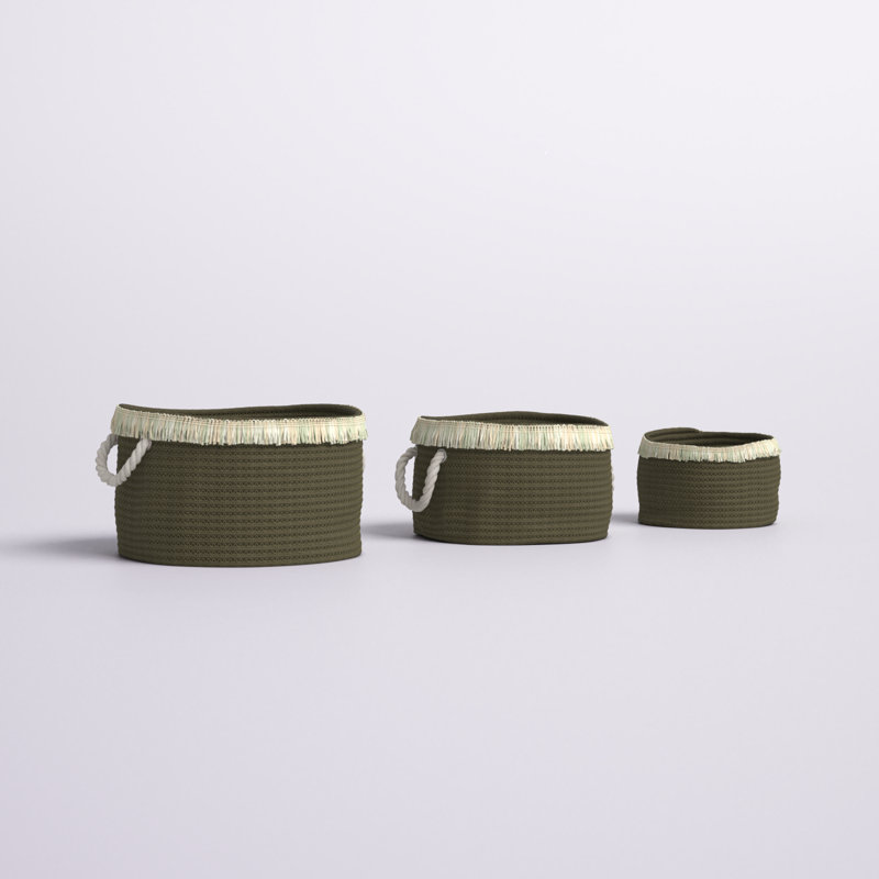 Ensemble de paniers en tissu 3 pièces