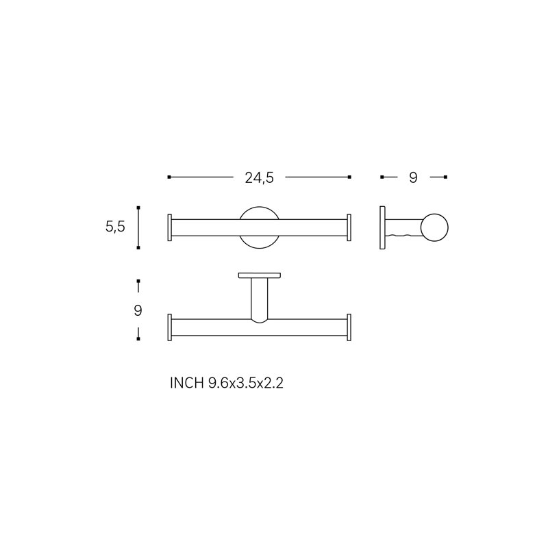 Deambra Wall Mounted Toilet Paper Holder