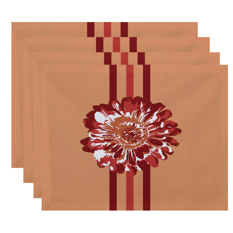 Ensemble de napperons 4 pièces Caillo, Corail