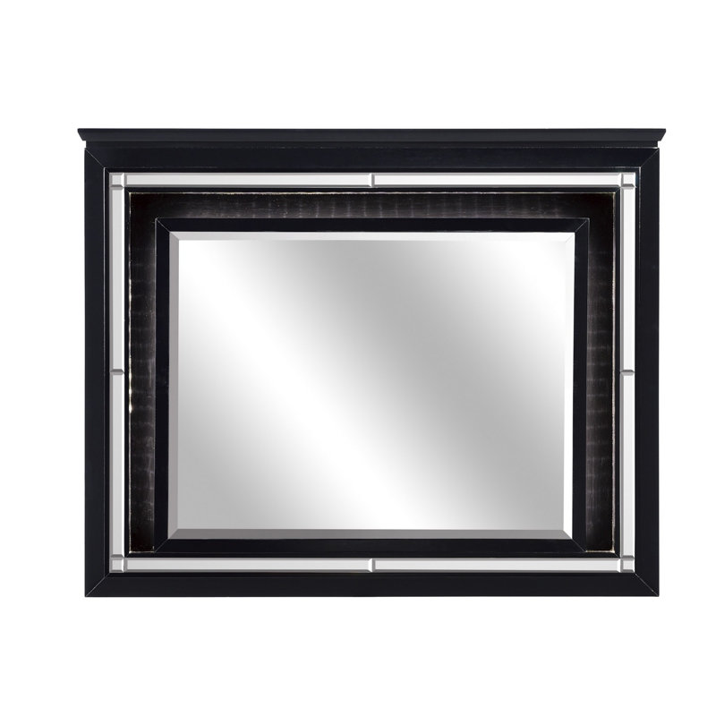 Miroir biseauté, Noir