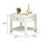 Shelledy White Washed End Table With Bottom Shelf