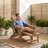  HDPE Outdoor Folding Adirondack Rocking Chair With Retractable Ottoman-1969850216