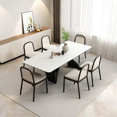 Modern simple rock plate dining table sets