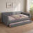Space-Saving Queen Upholstered Bed With Trundle - USB Charging, Sturdy Frame, No Box Spring-1672724472