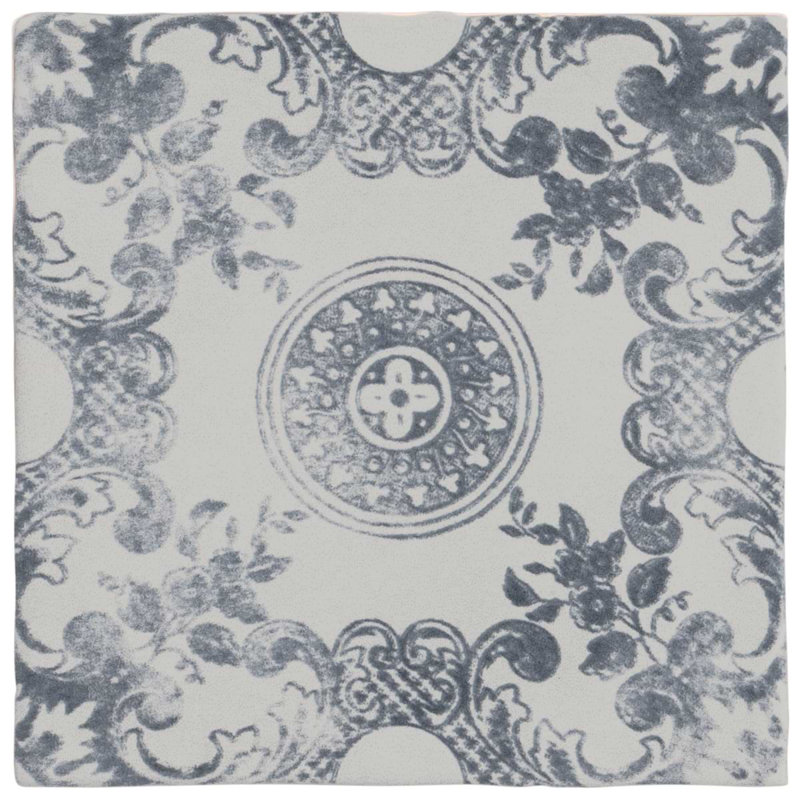 Paula Purroy Talia 5x5 Matte Ceramic Tile, Cala Blue
