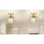 Plafonnier semi-encastré en cristal 1 lumière Temaraia-390846461