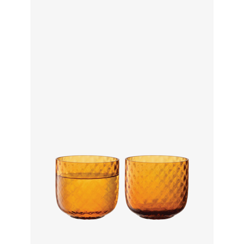 Dapple Handmade Drinking Glass, Sun Amber