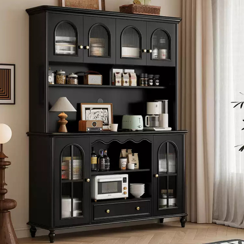 Retro-Style Black Sideboard