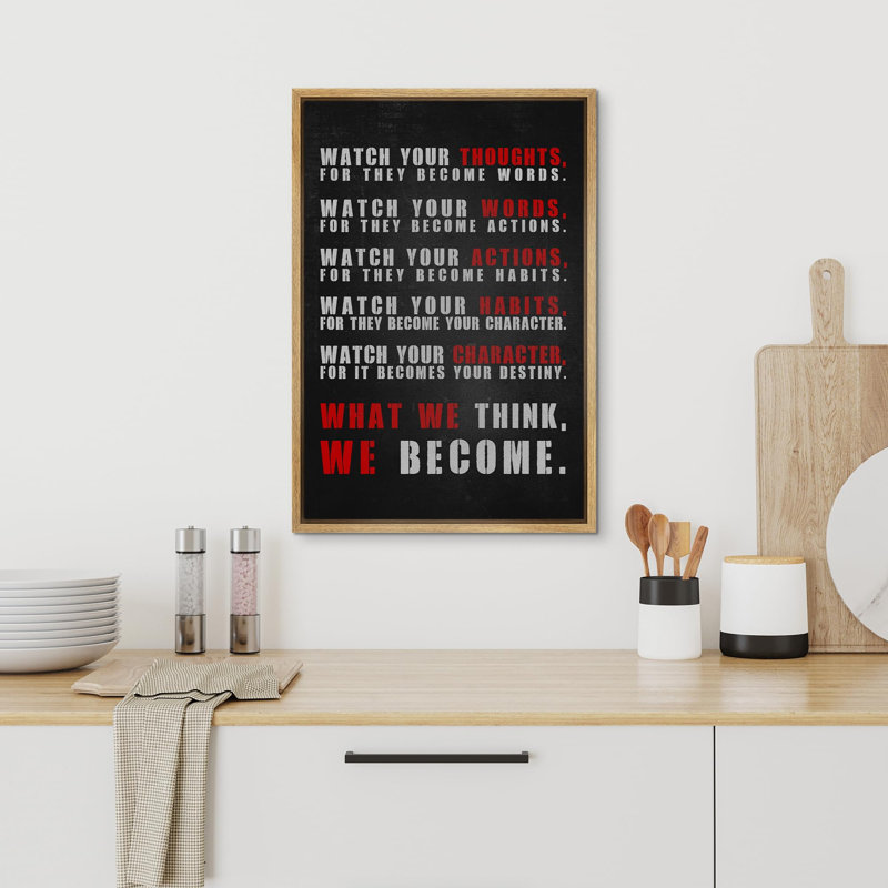 Citation inspirante sur toile, Naturel, H 36 po x l 24 po x P 1,5 po