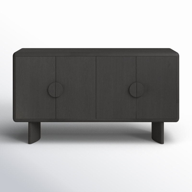 Circa 64" Curved Leg Sideboard, Black
