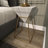  Azier Wood Inverted Pyramid Geometric Side End Accent Table with Gold Metal Stand-768681445-768681444