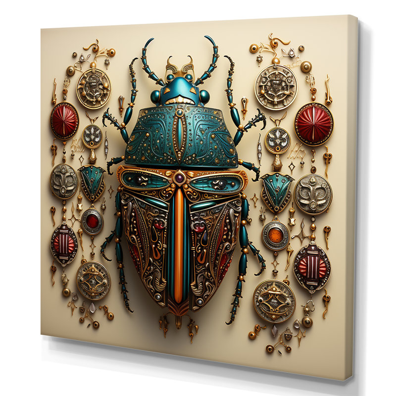 Mystic Beetle 1 - insectes et insectes, art mural, Toile tendue, H 30 po x l 30 po
