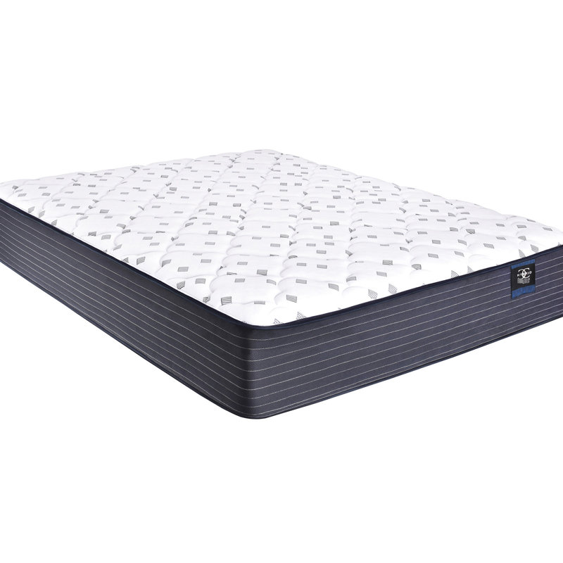 Matelas simple Comfort de 11,5 po. Mousse pour une relaxation profonde. Couches moyennes améliorées pour le sommeil. Base de soutien. Très lombaire avec Marvelous Middle®. Système de ressorts à bord. Matelas blanc et bleu - Confort.
