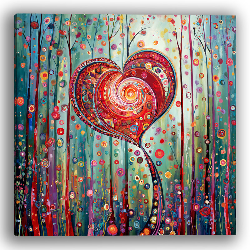 «Spiral Heart Dream», art mural sur toile tendue, 20 po L x 20 po H x 1,5 po P