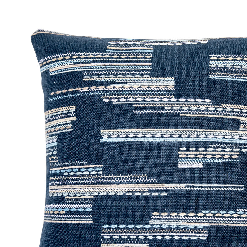 Reversible Throw Pillow, Blue, 12" x 18"