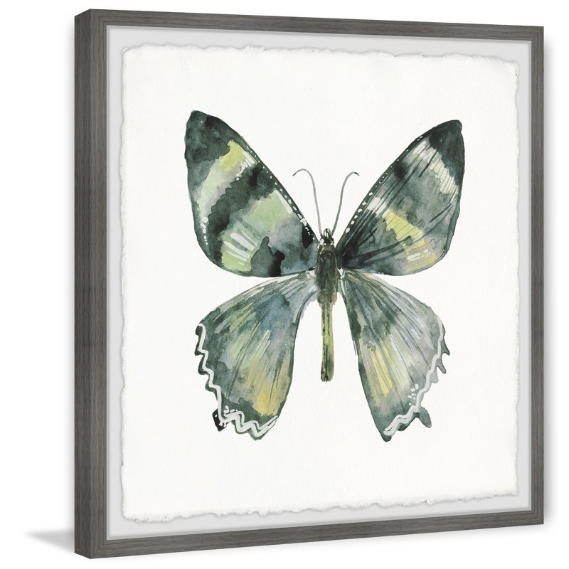 Green Wings by Marmont Hill - Single Picture Frame Print, 41cm H x 41cm W