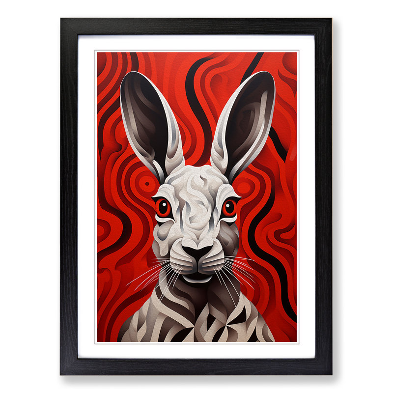 Hare Op Art - Framed Print