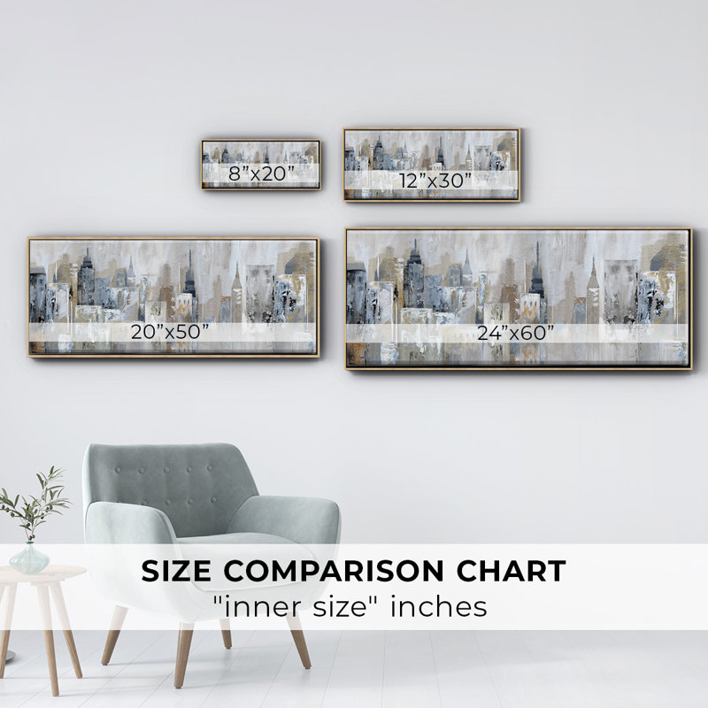 Bay City Reflection- Framed Canvas, 20" H x 50" W