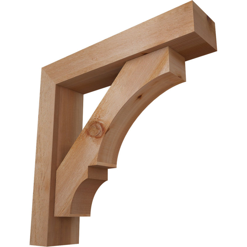 Support de bloc Balboa avec entretoise décalée, 28 po x 28 po, Cèdre rouge occidental de l 6 po (scié brut)