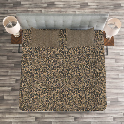 Abygael Brown Microfibre Bedspread Set