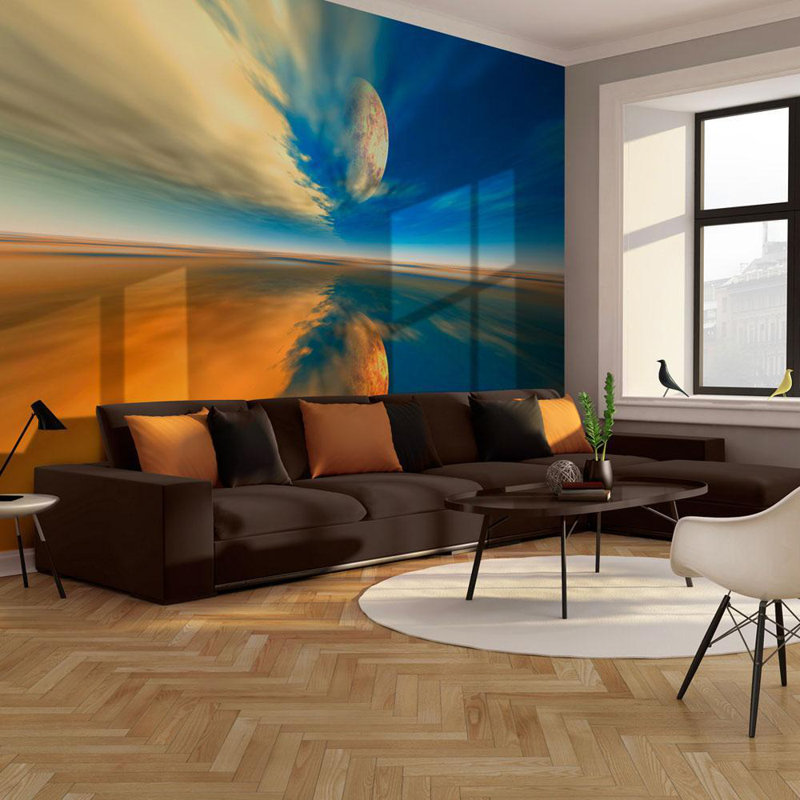 Adhésif mural paysage «Fly Me to the Moon», L 121 po x l 157 po