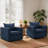 34.2" Wide Upholstered Swivel Accent Armchair-305298279
