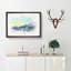 Mountain and Forest at Winter in Abstract - Picture Frame Graphic Art Print-55726038-55726031
