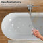Baignoire autoportante 100% acrylique, baignoire avec rétention de chaleur, baignoire ergonomique pour salle de bain-129079151
