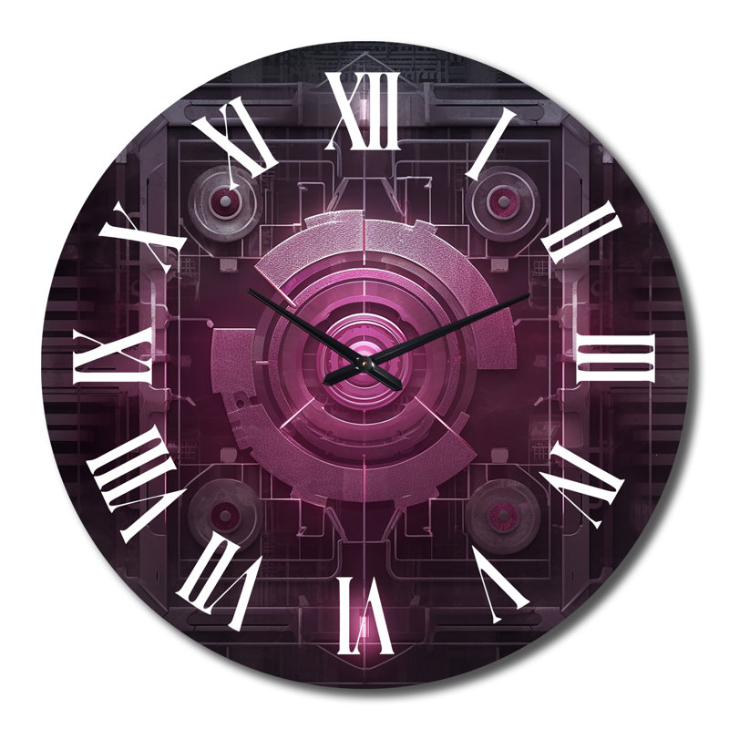 Horloge murale Mystical Fuchia Sacred Chakra, Grand