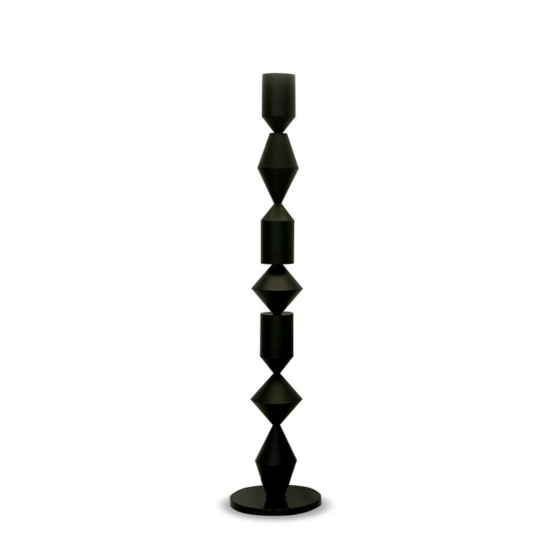 Lampes sur pied en fer noir, Black