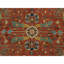 Tapis rond en laine noué à la main 10 pi x 10 pi rouge rouille Heris E368C5158EEC4CAFBAD63FC8E3BB8169