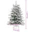 Artificial Hinged Christmas Tree White PE and PVC-729407507