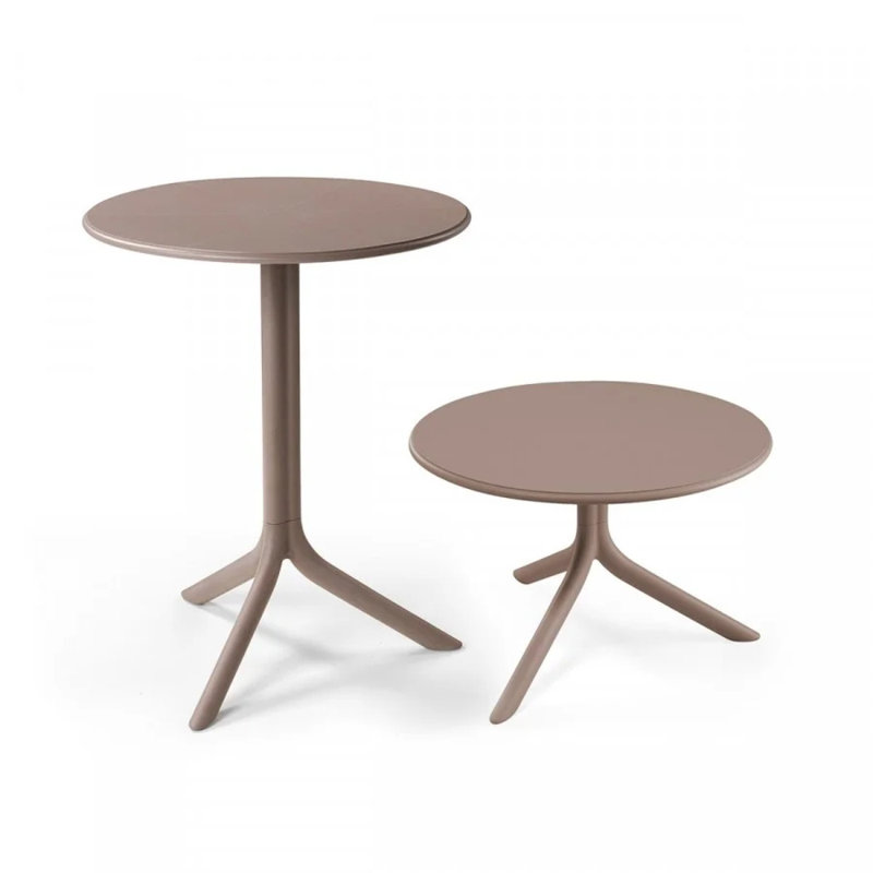 Spritz Outdoor Round Dining Table, Dove Gray