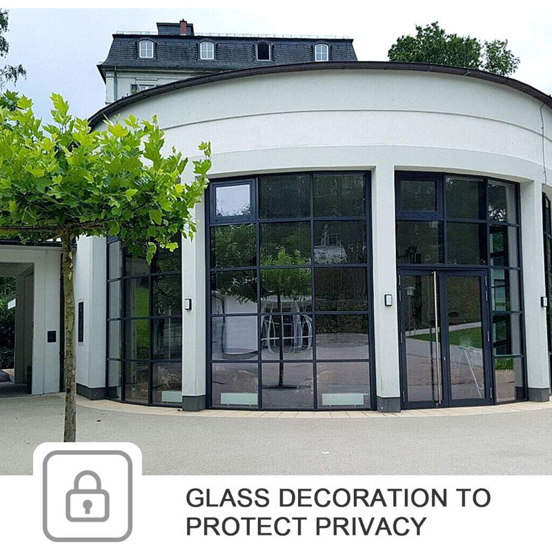 One Way Mirror Window Film For Daytime Privacy, Static Cling Non-Adhesive Decorative Window Tint With Heat Control And UV Protection For Home And Office