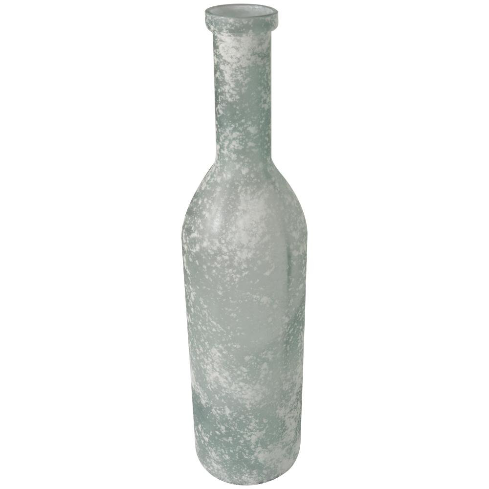 Handmade Floor Vase, 29.9" H x 	7.1" W x 7.15" D, Clear