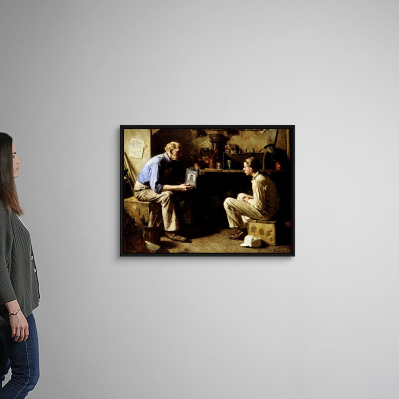 Art mural sur toile Norman Rockwell, H 32 po x l 42 po x P 1,75 po, Cadre flottant noir